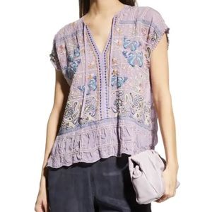NWOT Johnny Was Embroidered Paise Blouse